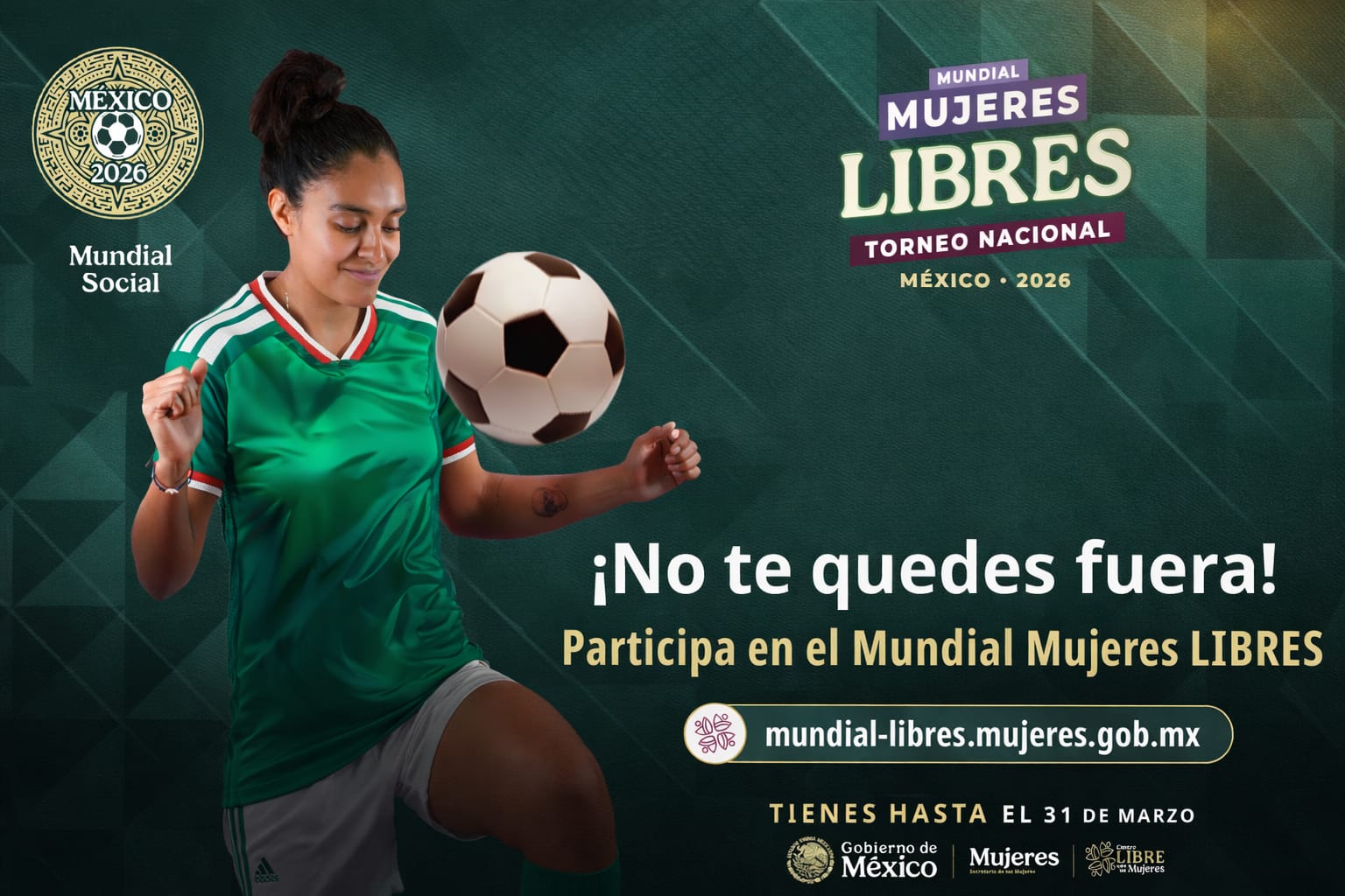 4 mil 663 mexicanas se registraron al Mundial Mujeres LIBRES